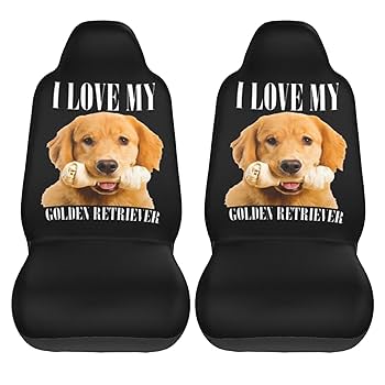 Amazon | カーシートカバー 2枚 運転席+助手席 可愛い 犬柄
